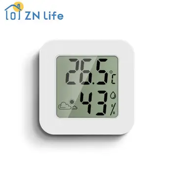 1 шт. мини-ЖК-цифровой термометр-гигрометр, мини-белый ЖК-цифровой Комнатный Умный Дом, измеритель температуры и влажности, термометр