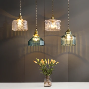 Скандинавский современный минималистичный Подвесной светильник из медного стекла для декора гостиной/столовой, кухни, спальни, прикроватного бара, магазина, кафе-студии