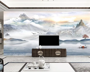 Пользовательские обои украшение дома Гостиная высококачественная фотообоя телевизор диван фон стены фрески 3d обои живопись