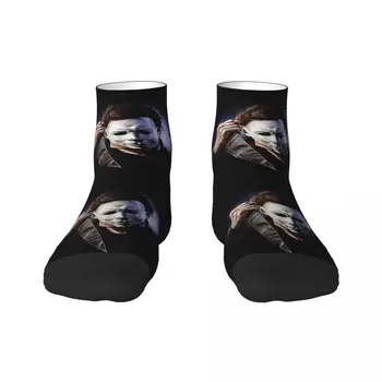 Забавные мужские носки Michael Myers Halloween Killer Dress Socks Унисекс, дышащие Теплые носки с 3D принтом для съемочной группы фильмов ужасов