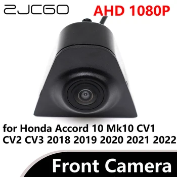 ZJCGO AHD 1080P 170 ° Слепая Зона Рыбий Глаз Фронтальная Камера Автомобиля для Honda Accord 10 Mk10 CV1 CV2 CV3 2018 2019 2020 2021 2022