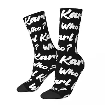 Слоган Karl Who Носки унисекс для велоспорта с 3D принтом Happy Socks в уличном стиле Crazy Sock
