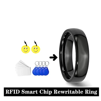 RFID Смарт-Чип Перезаписываемое Кольцо Ring ID IC Копировальная Метка 125 кГц 13,56 МГц Значок Клона Водонепроницаемый Ключ CUID T5577 Запись Копировального Аппарата Токена