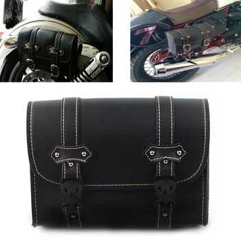 Универсальная сумка для инструментов для мотоцикла из искусственной кожи, седельная сумка для хранения сбоку, багажная сумка для Harley