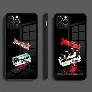 Чехол Для телефона Judas Priest Из Закаленного Стекла Для iPhone 15 13 12 11 Pro 14 Max Mini X XR XS Max 8 7 6s Plus SE Cover