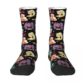Чулки All Seasons Crew, Носки She-Ra Princess Power (черные), длинные носки Harajuku, аксессуары для мужчин и женщин, подарок на день рождения