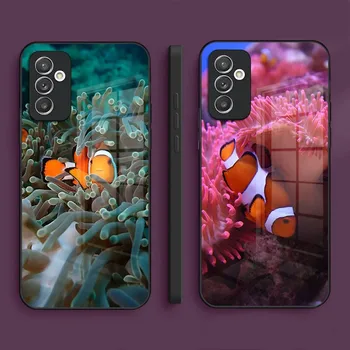 Чехол для Телефона Ocean Clown Fish Для Xiaomi 11 X 10i 10s 10t 12 Ultra Redmi Note 8 9 T Se 10 Poco F3 Pro Из Закаленного Стекла