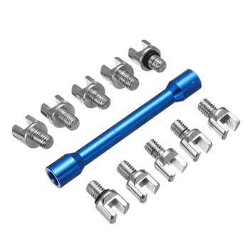 1 комплект синего гаечного ключа со спицами для мотоциклов и 10 штук закаленных наконечников 5.0-6.8 для большинства мотоциклов