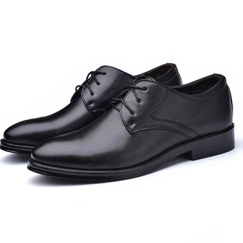 Мужская обувь больших размеров, официальная черная кожаная обувь для мужчин, оксфорды на шнуровке для мужчин, свадебная вечеринка, Офисная повседневная обувь для мужчин