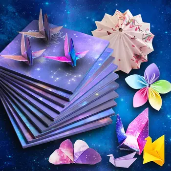 50 шт./пакет Креативная Квадратная бумага для оригами 15x15 см, ручная работа, двусторонняя раскраска, бумага для рукоделия, художественный декор
