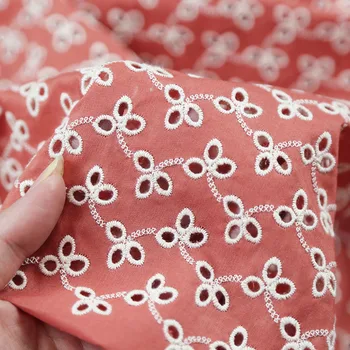 Хлопчатобумажная ткань с полой вышивкой Ручной работы, аксессуары для шитья одежды своими руками, ткань по метру