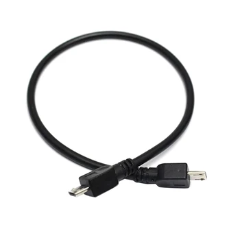 25-сантиметровый конвертер Micro USB Male To Micro Male 5Pin OTG адаптер кабель для передачи данных черный
