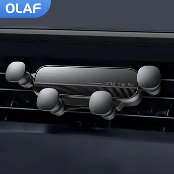Автомобильный держатель телефона Olaf Gravity, GPS-подставка для мобильного телефона, крепление на вентиляционное отверстие, поддержка мобильных устройств в автомобиле для iPhone Samsung Huawei
