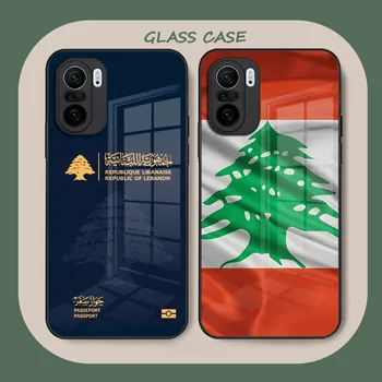 Паспорт Ливана Флаг Карта Чехол Для Телефона Стеклянный Для Xiaomi 13 12X11 11T 10 12Pro Lite PocoF3 Redmi Note 10 9 8 Pro 9T 9A PocoX3Pro