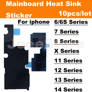 10 компл. Наклейка Радиатора Для iPhone 14 13 12 11 Pro XS Max X XR 7 8 6 Plus Антистатическая Логическая Плата Рассеивающий Охлаждающий Клей