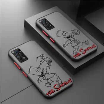 Bart S-Simpson Раскраски Чехол для телефона Redmi Note 10 Pro 11S 12S 10S 11 Pro 12 9 11 13 5G 12 Pro Plus 13 Capa Матовая крышка