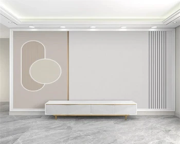 современный фон для телевизора по индивидуальному заказу beibehang, новая деревянная решетка, геометрическая гостиная, диван, декоративные обои
