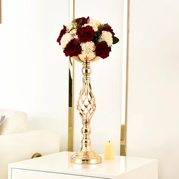 Свадебная ваза, металлические украшения, современная цветочная композиция, обеденный стол, шкаф для телевизора, гостиная
