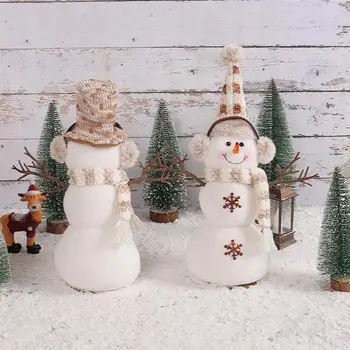 Мультяшная игрушка-снеговик, очаровательное рождественское украшение в виде снеговика, очень мягкая износостойкая игрушка для украшения рабочего стола рождественской вечеринки.