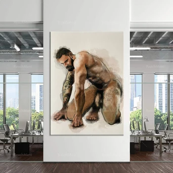 Мужская картина Александра Абрамова, мужской плакат с принтом, настенное художественное украшение для дома для геев