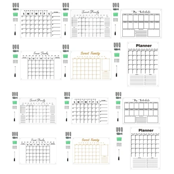 Доска-календарь сухого стирания для холодильника Акриловая Стираемая настенная доска-календарь с четким расписанием доставки холодильника на неделю