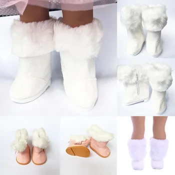 Куклы с одеждой 7 см, зимние ботинки для 18-дюймовой куклы-американки ростом 43 см, игрушка для девочек нашего поколения, подарочная кукольная обувь и аксессуары