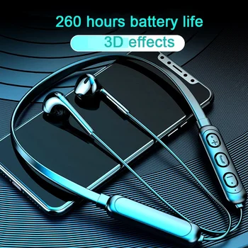Беспроводная Bluetooth-гарнитура, стереонаушники на шее, шумоподавление, спортивные наушники, музыкальные наушники Gamer TWS с микрофоном