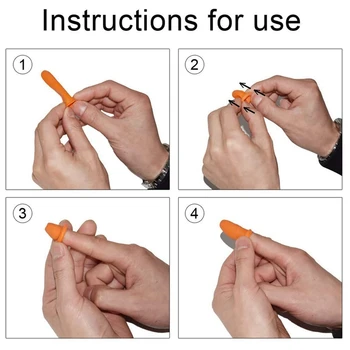 100шт Резиновые противоскользящие подставки для пальцев, Оранжевые Одноразовые защитные подставки для пальцев Для ремонта электроники, простые в использовании