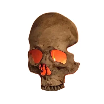 Ночник с черепом на Хэллоуин, лампа ужасов, готический ночник с черепом, Лампа-скелет, встраиваемая в настенную декоративную готическую вилку США.