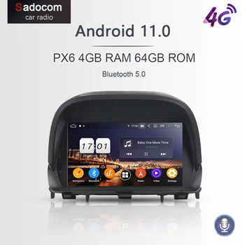 720P PX6 2 din Android 11,0 8-Ядерный 4G + 64GB ROM Автомобильный DVD-плеер GPS авторадио BT 5,0 Для Buick Encore Opel MOCCA 2012 2013- 2015