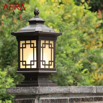 Уличный классический светильник AFRA, простой электрический светодиодный светильник на столбе, водонепроницаемый для внутреннего двора виллы, ретро-ландшафта сада