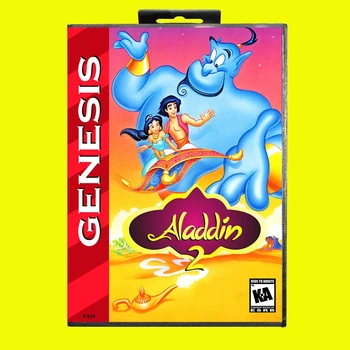 Игровая карта Aladdin 2 MD 16 бит США Чехол для картриджа игровой консоли Sega Megadrive Genesis