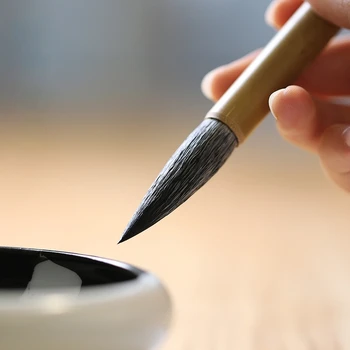 Кисточка для волос, китайская кисть для каллиграфии крупным средним обычным шрифтом, Профессиональная каллиграфическая специальная ручка Ouyang Xun