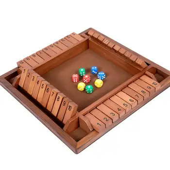 Классическая Математическая игра для 4 Игроков Деревянная Математическая игра с Кубиками для Семейного Веселого обучения Классический Стол для Детей на Рождество для Детей
