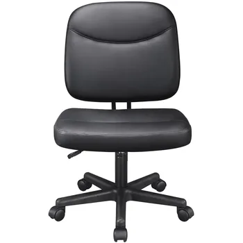 Рабочее кресло Easyfashion с регулируемой высотой и поворотом, черное
