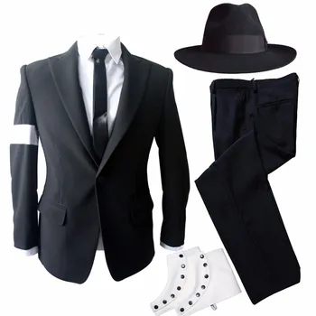 Редкий костюм Майкла Джексона MJ Black Dangerous Bad, Обтягивающие блейзеры, Верхняя одежда, Полный комплект для фанатов В подарок