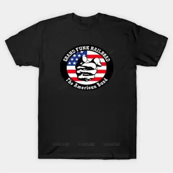 Новоприбывший короткий топ, мужская брендовая модная футболка, летние футболки Для мужчин, футболка американской группы Grand Funk Railroad