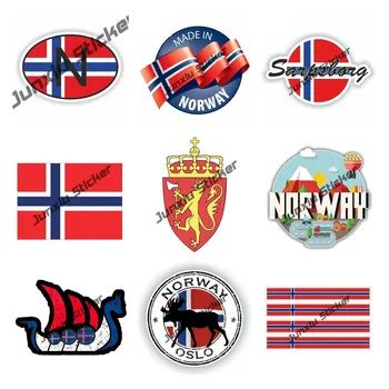 Высококачественная наклейка Норвегия без наклейки норвежский флаг наклейка высечки виниловая самоклеящаяся наклейка Норвегия корабль викингов автомобильные аксессуары
