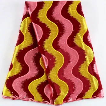 2023 Африканский хлопок Камни Кружевная ткань Высококачественное Швейцарское Вуалевое кружево В Швейцарии Кружевная ткань Для женских вечерних платьев