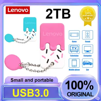 Lenovo USB Флэш-Накопитель 2 ТБ Флеш-Накопитель 128 ГБ Высокоскоростной USB-Памяти USB 3.0 Флэш-Диск U Stick Pendrive Противоударный Для Портативных ПК ТВ