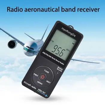 HRD-767 цифровое радио с мини-ЖК-дисплеем с наушниками FM/AM/AIR Портативное карманное авиационное радиоприемное устройство для путешествий