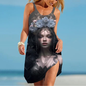 Женское сексуальное платье Diablo Skills, мини-платье с 3D портретной печатью, уличная женская одежда на каждый день, платье полного комплекса