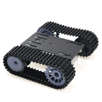 Интеллектуальное шасси автоцистерны, гусеничная роботизированная платформа с двойным двигателем постоянного тока 12 В для DIY Для Arduino T101-P/TP101