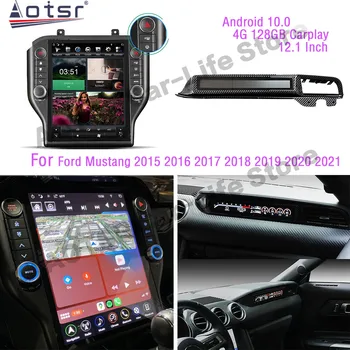 Tesa-Экран Android Мультимедийный Радиоприемник Для Ford Mustang 2015 2016 2017 2018 2019 2020 2021 GPS Стереоплеер Головное Устройство