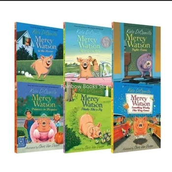 6 Книг Мерси Ватсон Приключения Чудо-свиньи Для детей Английский сборник рассказов с картинками Возраст 4-8 лет