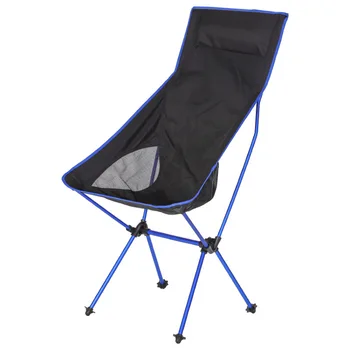 Уличный складной стул, удобный ультралегкий стул для отдыха, походный пляжный складной стул из алюминиевого сплава Moon Chair