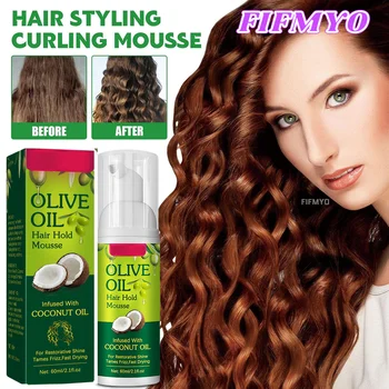 Муссы для укладки волос Для париков Мусс Curl Foam для контроля завитков Мусс для укладки вьющихся волос для всех типов волос Женщины Мужчины Дешево