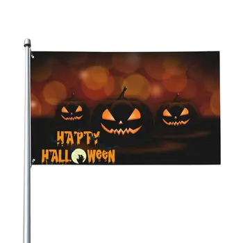 Happy Hallowmas Флаг с тыквами на Хэллоуин Празднуйте Счастливый Хэллоуин для женщин, мужчин, подарков для детей, украшения для вечеринок в помещении и на улице