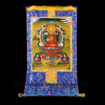 Оптовые буддийские принадлежности-85СМ Тханг-га Тханка- эффективная Защита Тибетский буддизм картина Будды цонкапы