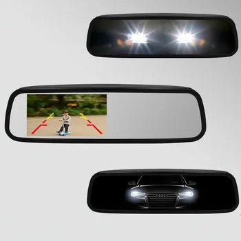 автомобильное зеркало с Автоматическим Затемнением Зеркало заднего Вида с Антибликовым Покрытием сменный Кронштейн для внутреннего монитора Toyota и 2 AV В части детектора